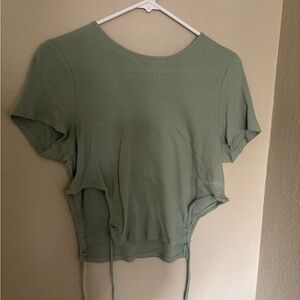 Sage Green Ribbed Women's Top